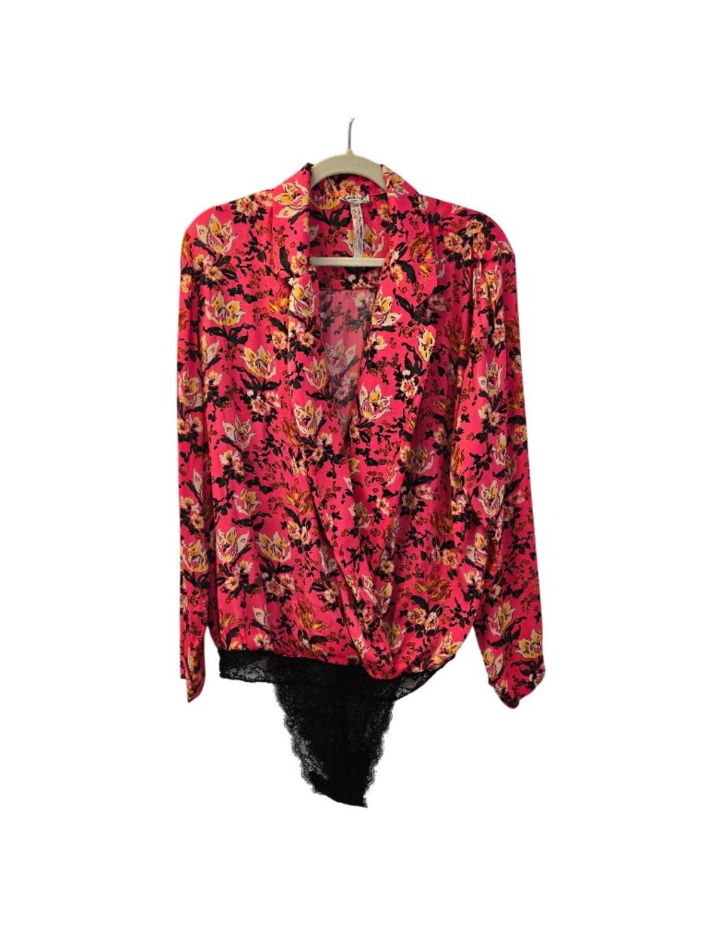 Intimately Free People Elsa Wrap Floral Bodysuit Size Medium